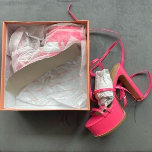 Pink Platform Barbie Heels